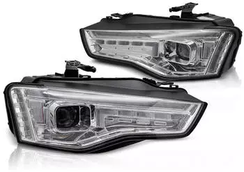 Tuning-Tec Xenon-Scheinwerfer mit LED-Tagfahrlicht, A5 Facelift (2011–2016), chrom