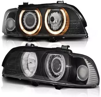Tuning-Tec Angel Eyes Scheinwerfer für BMW 5er E39 (1995-2000), schwarz