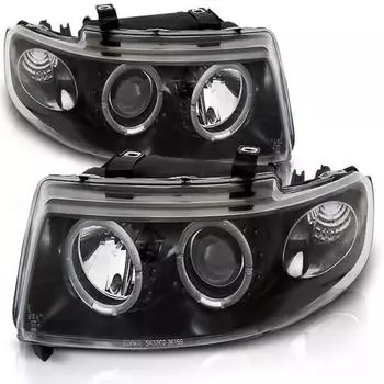 Tuning-Tec Angel Eyes Scheinwerfer für Leon 1M / Toledo 1M 1999-2006, schwarz
