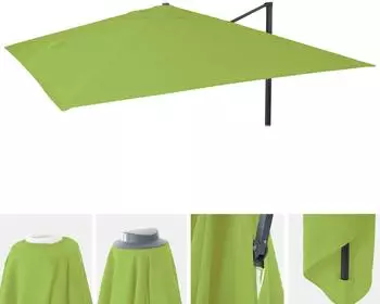 Mendler HWC-A96 Ersatz-Bezug Ampelschirm 3x4m Polyester hellgrün (76848)