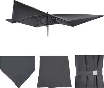 MCW Ersatz-Bezug f&uuml;r Luxus-Sonnenschirm A37 3x3m Polyester anthrazit (72959)