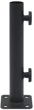 vidaXL Sonnenschirmst&auml;nder f&uuml;r &Oslash;32/34/38 mm Mast Mattschwarz Stahl (4003371)