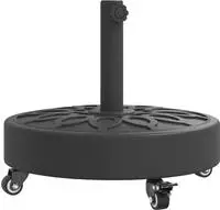 vidaXL Sonnenschirmst&auml;nder mit Rollen f&uuml;r &Oslash;38/48 mm Mast 27 kg Rund