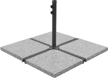 vidaXL Schirm-Gewichtsplatten 4 Stk. Quadratisch Grau Granit 100 kg (276268)