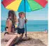 Relaxdays Bodenhülse Sonnenschirm Bodendübel zum Eindrehen Adapter 32-50 mm Kunststoff Sonnenschirm Bohrer schwarz