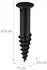 Relaxdays Bodenhülse Sonnenschirm Bodendübel zum Eindrehen Adapter 32-50 mm Kunststoff Sonnenschirm Bohrer schwarz