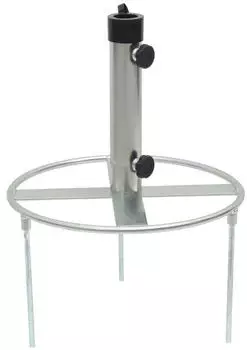 vidaXL Sonnenschirmst&auml;nder mit Erdspie&szlig;en &Oslash;38/48mm Stahl Silber (4003378)