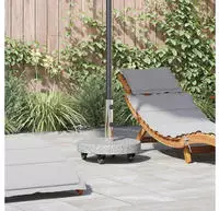 vidaXL Sonnenschirmst&auml;nder 29,8kg Grau Granit und Edelstahl Rund