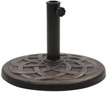 vidaXL Round Parasol Base 11kg Bronze