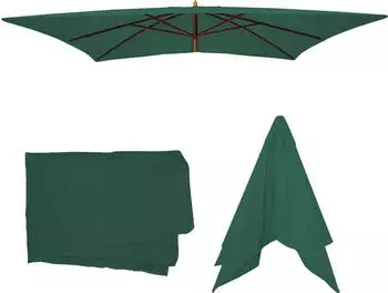 MCW Ersatz-Bezug f&uuml;r Sonnenschirm Lissabon 3x4m Polyester gr&uuml;n (88868)