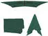 MCW Ersatz-Bezug für Sonnenschirm Lissabon 3x4m Polyester grün (88868)