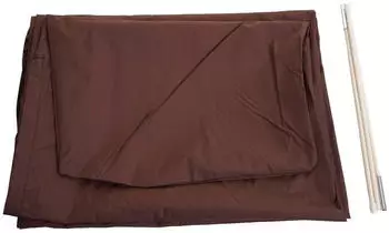 MCW Abdeckhaube Schutzh&uuml;lle--3,5, Innenseite mit wasserdichter PVC-Beschichtung, Kordelzug, faltbar, braun (74031)