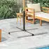 vidaXL Sonnenschirm-Gewichtsplatte Granit 25 kg Quadratisch Grau (45070)