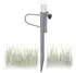 Relaxdays Steel parasol spike Grey