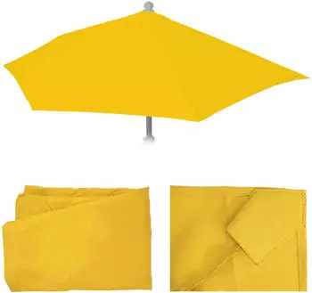 Mendler Parla Ersatz-Bezug Sonnenschirm halbrund 270cm UV 50+ gelb (97732)