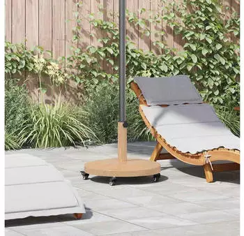 vidaXL Sonnenschirmst&auml;nder Helles Holz mit Rollen 48x48x32cm