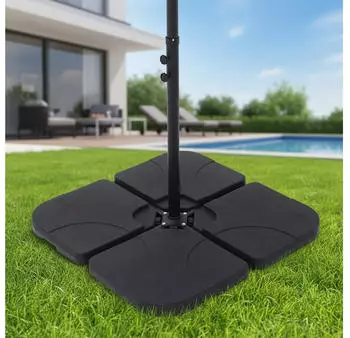 Melko Sonnenschirmständer befüllbar 4er-Set 60L/80kg Kreuzfuß (50005077)