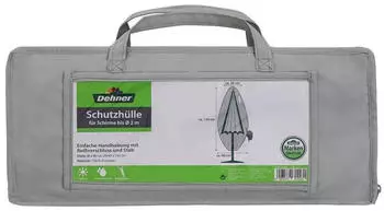 Dehner Schutzh&uuml;lle f&uuml;r Sonnenschirme bis 2m, Polyester, grau