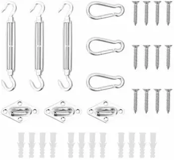 vidaXL Sonnensegel Zubeh&ouml;r-Set 9-tlg. Edelstahl (310246)