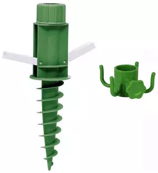 Sekey Bodenh&uuml;lse f&uuml;r Gartenschirm &Oslash;22-32 mm4-Stift-Aufh&auml;ngehaken gr&uuml;n
