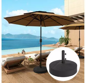 Outsunny Sonnenschirmst&auml;nder bis 30 kg bef&uuml;llbar Rund schwarz (84D-401V00BK)
