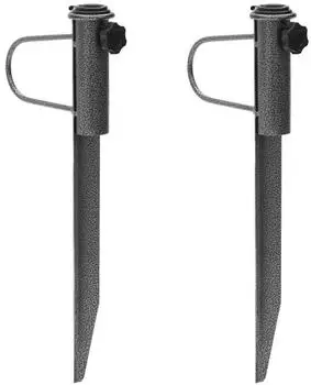 vidaXL Schirmst&auml;nder mit Erdspie&szlig;en 2 Stk. 19x42 cm Verzinkter Stahl (4003382)