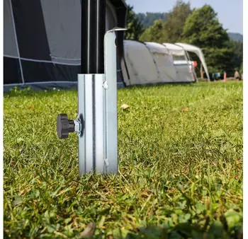 Relaxdays Drive-in ground socket Silver up to 35 mm
