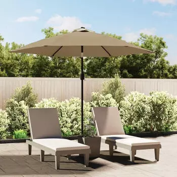 vidaXL Ersatzbezug f&uuml;r Sonnenschirm Taupe 300 cm (313797)