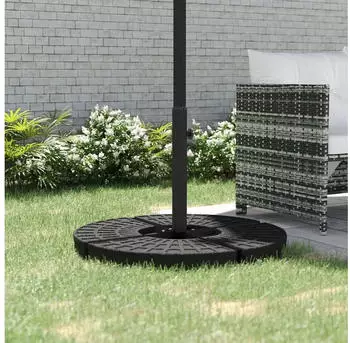 Outsunny Sonnenschirmst&auml;nder 4 kg Kreuzst&auml;nder f&uuml;r Mastdurchmesser &Oslash;38 bis 48mm Ampelschirm Schwarz (84D-278V00BK)