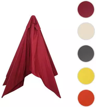 Mendler Florida Sonnenschirm Ersatzbezug Ø3m Polyester 6 Streben, Rot