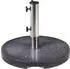 Beliani Sonnenschirmständer Granit/Edelstahl rund schwarz ⌀ 45 cm Ceggia (358814)