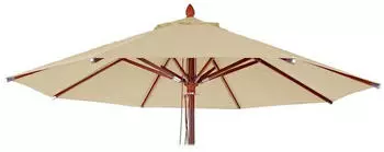 MCW Ersatz-Bezug f&uuml;r Sonnenschirm -C57, rund &Oslash;3m Polyester 3kg, creme-beige(71768)