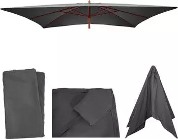 MCW Ersatz-Bezug f&uuml;r Holz-Sonnenschirm Lissabon 2x3m anthrazit (88876)