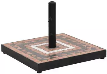 vidaXL Sonnenschirmst&auml;nder Terrakotta und Wei&szlig; Quadratisch 12 kg (362226)