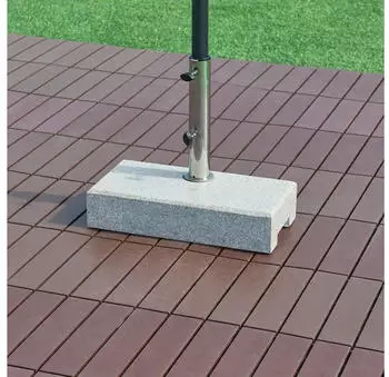 casa.pro Rectangular granite parasol base 45 x 23 cm Grey