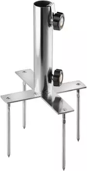 Schneider Rasen-Vierzack Schirmhalter Stahl, klappbar, silber (863-00)