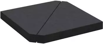 vidaXL Schirm-Gewichtsplatten 2 Stk Granit Dreieckig 14 kg Schwarz