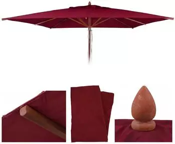 MCW Ersatz-Bezug C57b Eckig 3x3m Polyester Bordeaux
