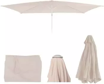 Mendler Ersatzbezug Sonnenschirm N23 rechteckig 2x3m UV 50+ creme (N23)