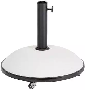 Bizzotto Schirmständer Beton rollbar Ø58cm, weiß/schwarz (0795297)