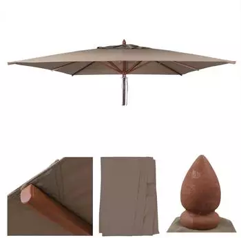 MCW Ersatz-Bezug C57b Eckig 4x4m Polyester Taupe