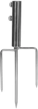 Relaxdays Rasendorn Edelstahl f&uuml;r 22 bis 25 mm 36 x 12 cm 460 g Silber