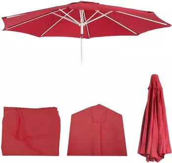 Mendler Sonnenschirm N19 Ersatzbezug Ø3m Textil, rot (81626)
