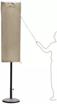 Sekey Schutzh&uuml;lle f&uuml;r Doppelsonnenschirm 600D Oxford Wasserdicht Taupe (30046075)