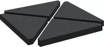 vidaXL Schirm-Gewichtsplatten 4 Stk Granit Dreieckig 14 kg Schwarz