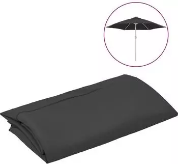 vidaXL Ersatzstoff f&uuml;r Sonnenschirm Anthrazit 300cm (313796)