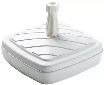 Spetebo Schirmständer eckig befüllbar, Kunststoff, weiß, 14l (3916)