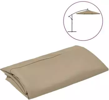 vidaXL Ersatzbezug f&uuml;r Ampelschirm Taupe 350cm (313815)