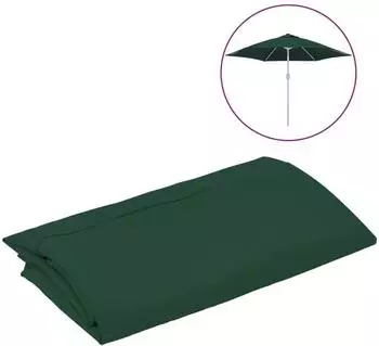 vidaXL Ersatzbezug f&uuml;r Sonnenschirm 300 cm Gr&uuml;n