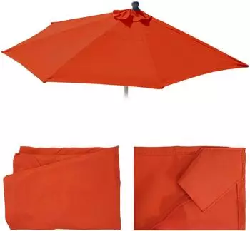 Mendler Parla Ersatz-Bezug Sonnenschirm halbrund 270cm UV 50+ Terracotta (81662)